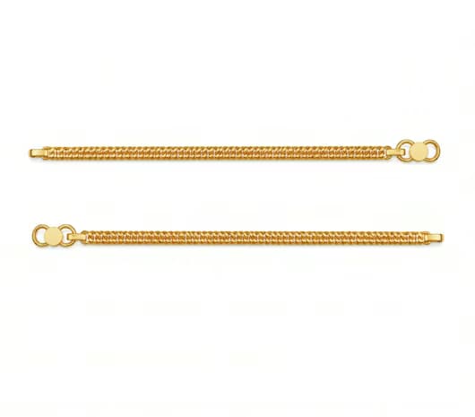 Double-Twist Rope 22 KT Kids Gold Anklet