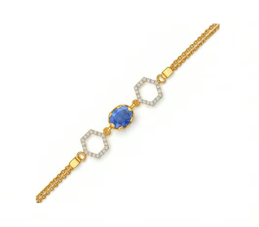 Celestial Blue Hexa 22 KT Kids Gold Bracelet