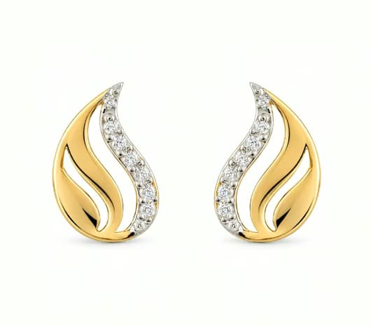 Leafline Grace 14 KT Diamond Earrings