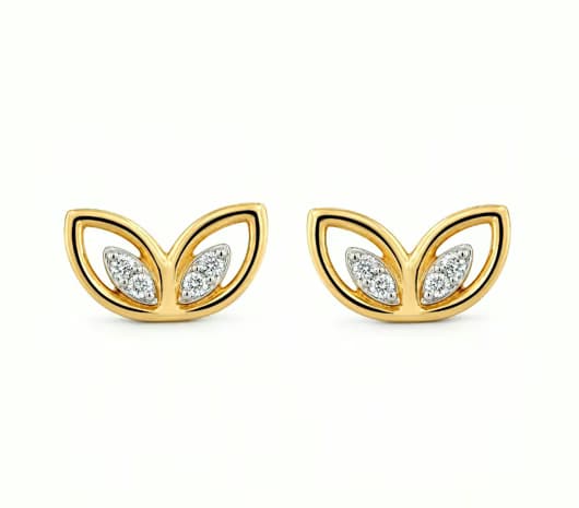 Petal Glow 14 KT Diamond Earrings