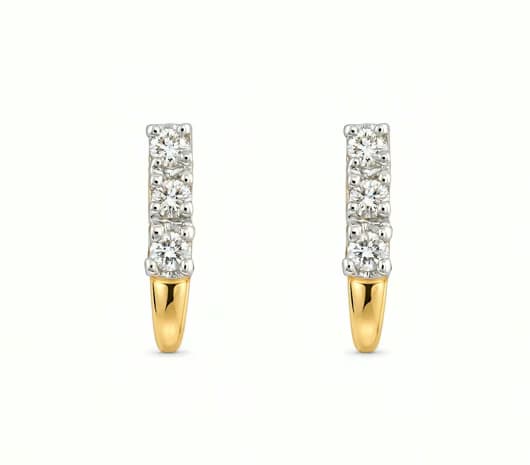 Sleek Grace 14 KT Diamond Earrings