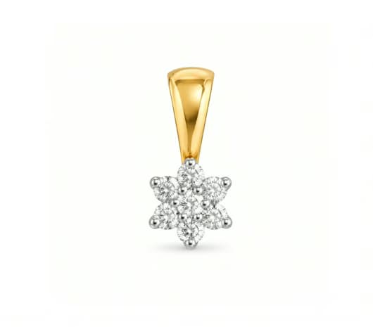 Flower Grace 14 KT Diamond Pendant