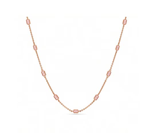 Petal Line 18 kt Rose Gold Necklace