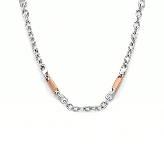 Dual Tone Elegance Platinum Chain