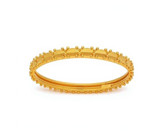 chic textured Gold Bangle