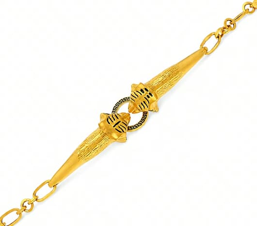 twin lion faced Mens Bracelet