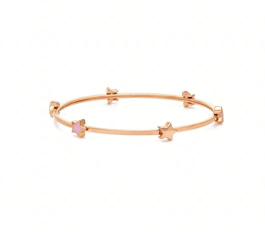 Star Charm 18KT Rose Gold Kids Bangle