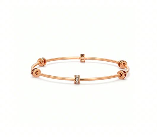 Modern Spark 18KT Rose Gold Kids Bangle