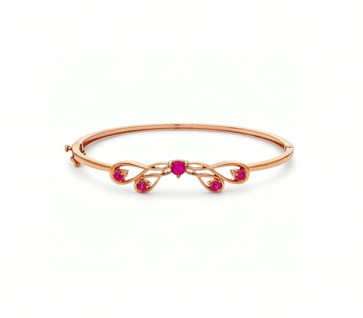 Petal Twist 18 kt Rose Gold Bangle Bracelet