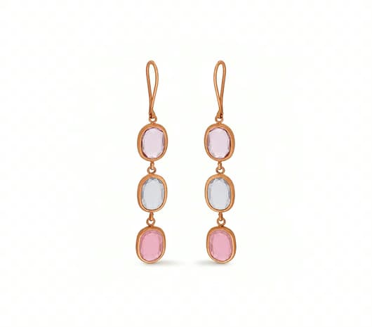 Pastel Cascade 18 kt Rose Gold Earrings