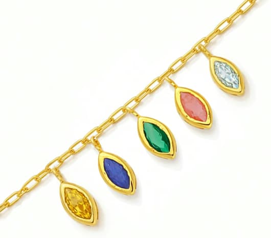 Multistone Elegance 18 kt Gold Bracelet