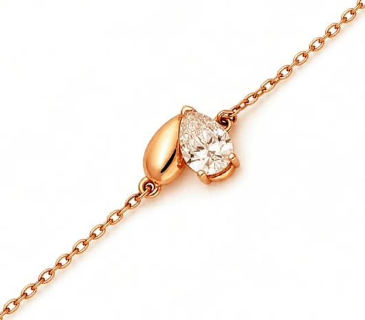 White Radiance 18 kt Rose Gold Bracelet