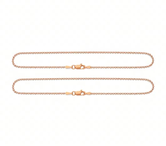Delicate Bead Glow 18KT Rose Gold Anklet