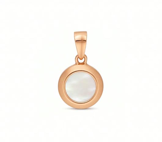 Soft Radiance Pearl 18 kt Rose Gold Pendant