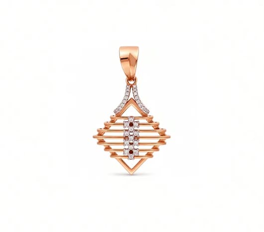 Modern Spiral Shine 18 kt Rose Gold Pendant