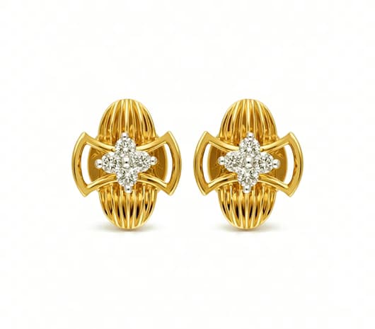 Regal Ribbon 18 kt Diamond Earrings
