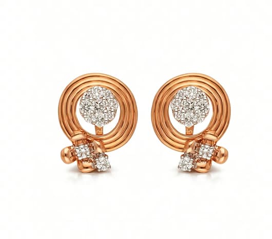 Infinity Circle 18 kt Diamond Earrings