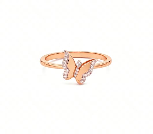 Butterfly Sparkle 18 KT Diamond Ring