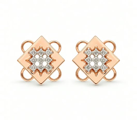 Celestial Diamond Bloom 18 KT Diamond Earrings