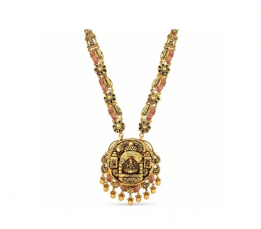 Lakshmi Blessing Pendant 22 KT Gold Necklace
