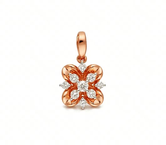 Floral Spark 18KT Diamond Pendant