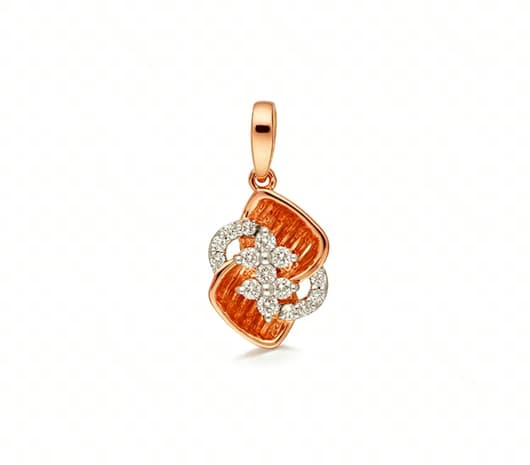 Infinity Blossom 18KT Diamond Pendant