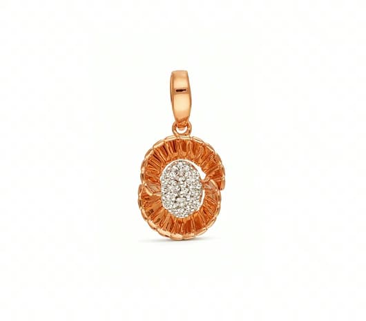 Radiant Rosette 18KT Diamond Pendant