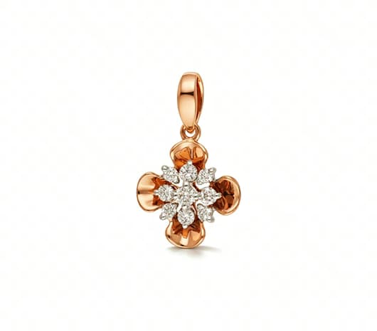 Petal Glow 18KT Diamond Pendant