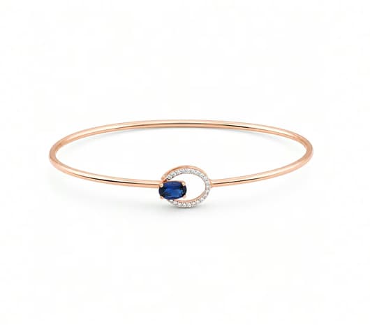 Blue Radiance 18KT Diamond Bangle Bracelet
