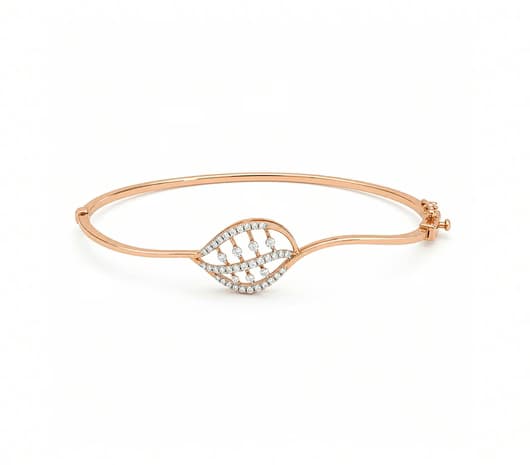 Leaf Radiance 18KT Diamond Bangle Bracelet