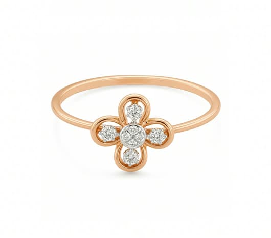 Floral Radiance 18 KT Diamond Ring