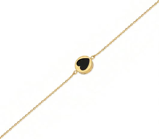 Simple Heart shaped Gold Bracelet