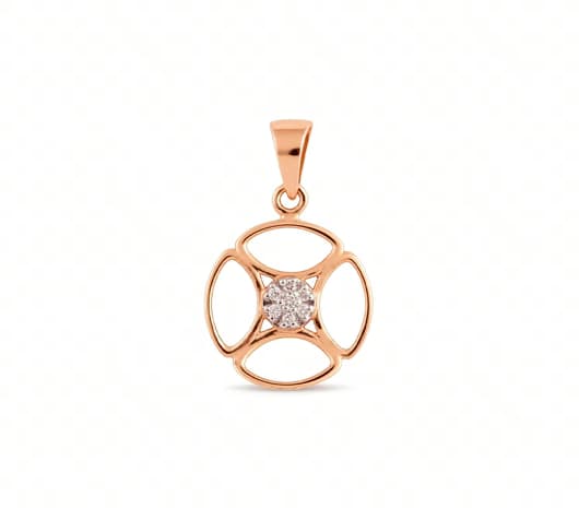 Celestial Bloom 18 KT Diamond Pendant