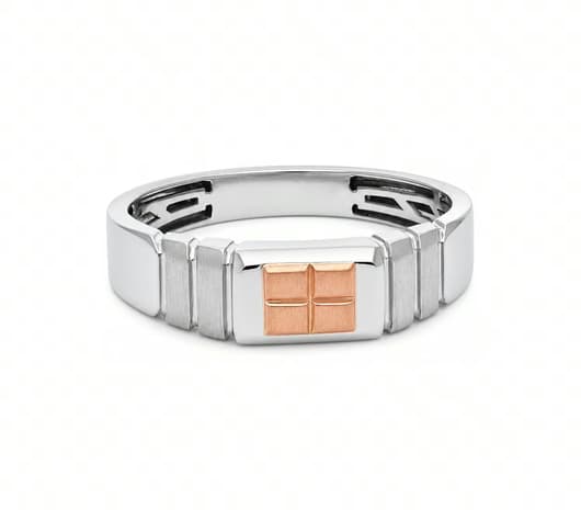 Noble Grid Platinum Ring