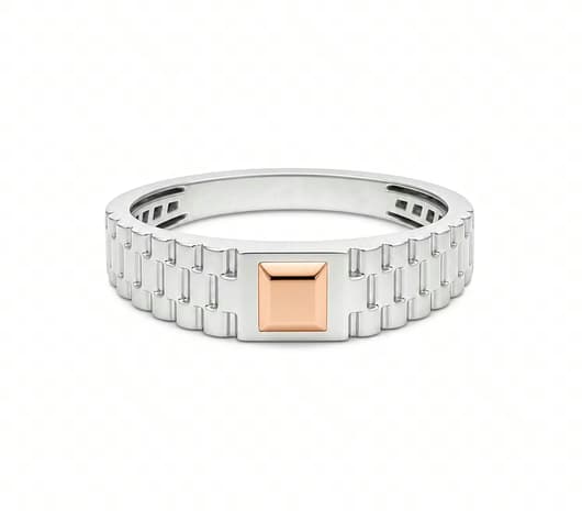 Imperial Grid Platinum Ring