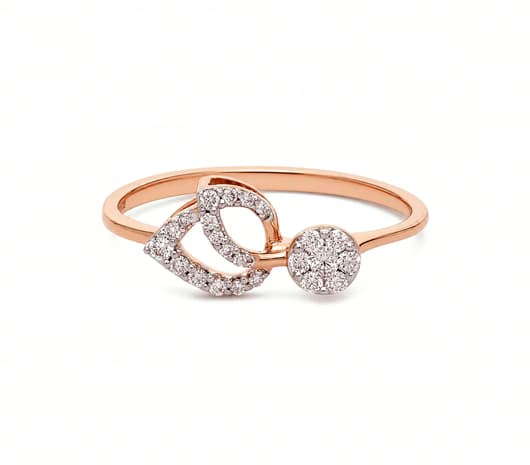 Radiant Petal 14 KT Diamond Ring