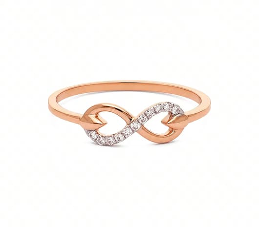 Infinity Twist 14 KT Diamond Ring
