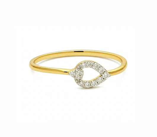 Eternal Teardrop 14 KT Diamond Ring