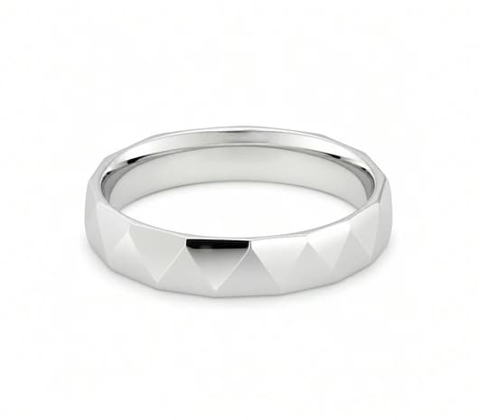 Prism Edge motif Platinum Ring