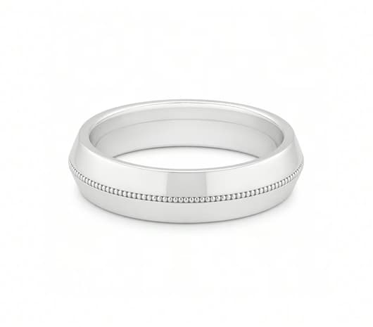 Beaded Harmony Platinum Ring