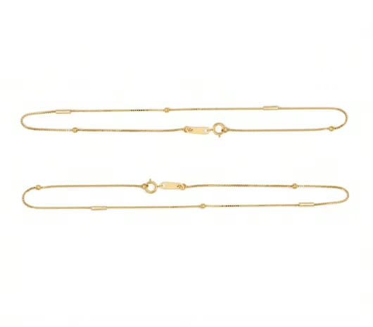 Minimalist Radiance 18 KT Rose Gold Anklet