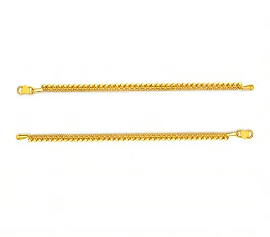 Classic Beadline 22 KT Kids Gold Anklet