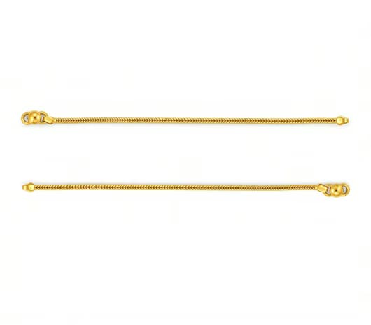 Sleek Rope Elegance 22 KT Kids Gold Anklet