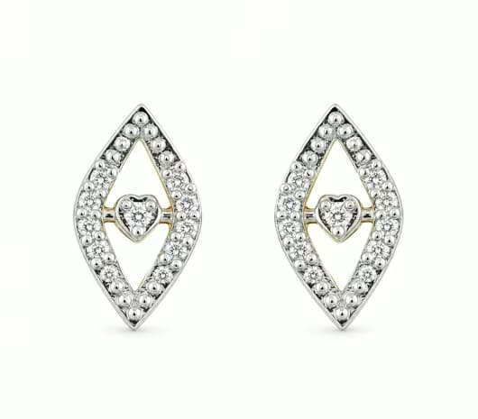Oval Love Spark 14 KT Diamond Earrings