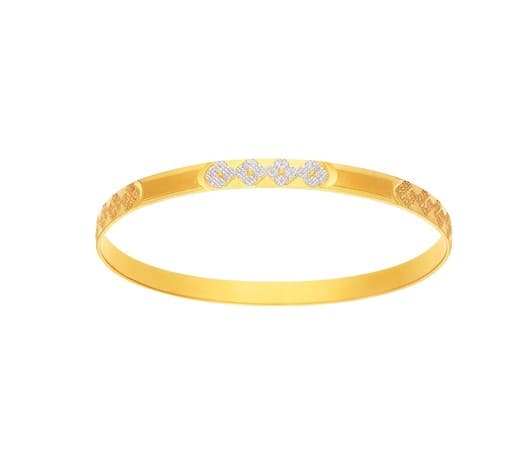 elegant minimal Gold Bangle