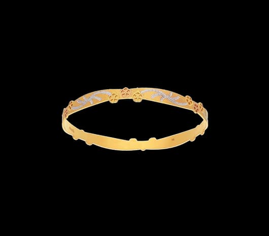 stylish dual tone gold bangle