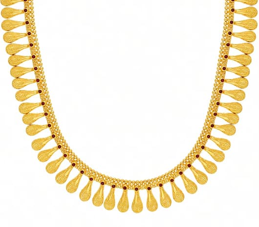 Artistic floral pattern Gold Necklace
