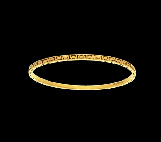 Artistic Pattern Thin Type Designer Gold Bangle