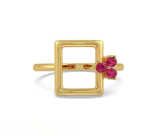 Color Chic simple pattern Gold Ring