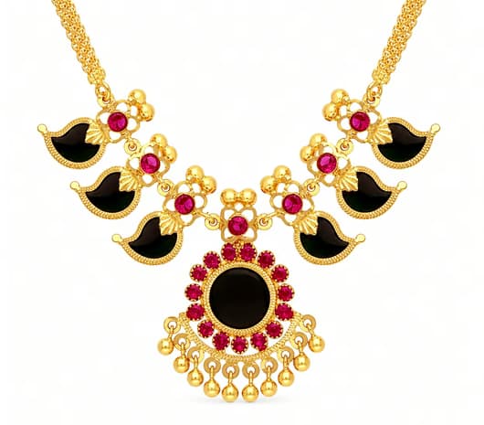Classic pattern Traditional palakka Manga Necklace